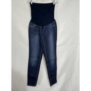 1822 Denim Womens M Jeans Pull On Stretch Low Waist Maternity Skinny Inseam 27